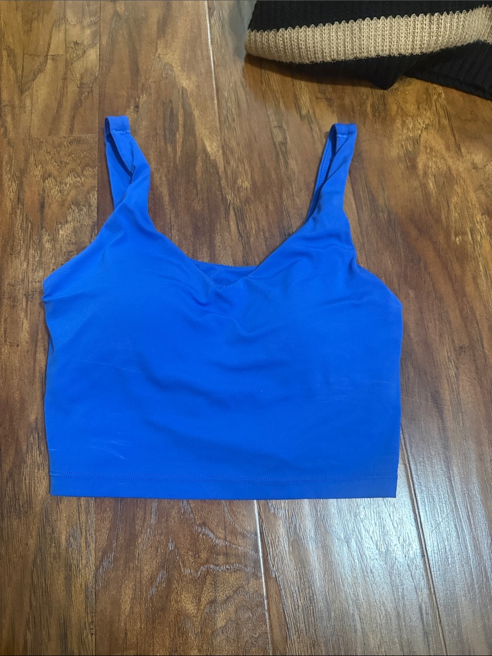 aerie Electric Blue Cropped Scoop Tank